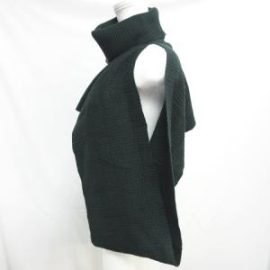 ARMANI COLLEZIONI ストール タートルネック 変形ニット ウール グリーン