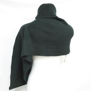 ARMANI COLLEZIONI ストール タートルネック 変形ニット ウール グリーン