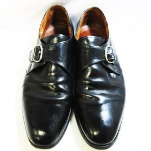 Allen Edmonds 1804 モンクストラップ ビジネスシューズ ローファー 革靴 プレーントゥ ブラック US8