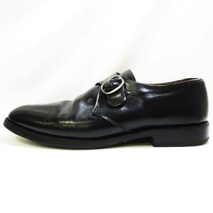 Allen Edmonds 1804 モンクストラップ ビジネスシューズ ローファー 革靴 プレーントゥ ブラック US8