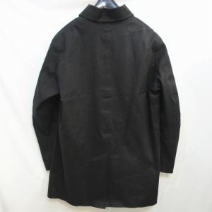 MACKINTOSH スコットランド製 ゴム引き ライナー付 ステンカラーコート 比翼 ジャケット チェック ブラック 40 約M~L 0410
