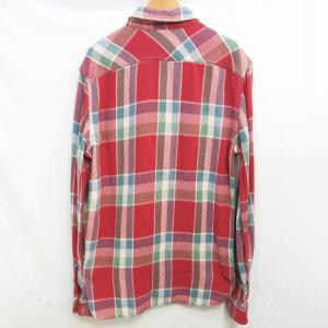 RRL ヘビーネルシャツ チェック ポケット 国内正規 長袖 レッド ブルー S 0418 IBO22