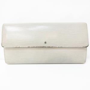 M60318 ポルトフォイユ サラ エピ レザーウォレット 長財布 スクエア グレー イエロー