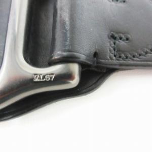 RALPH LAUREN イタリア製 レザー ベルト バックル RL67 404119479 ブラック L