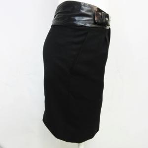 SAINT LAURENT PARIS 国内正規品 328835 Y039A 2013年製 エディ期 タイトミニスカート レザー切替