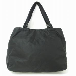 Salvatore Ferragamo イタリア製 ヴァラリボン トートバッグ ハンドバッグ ナイロン ブラック