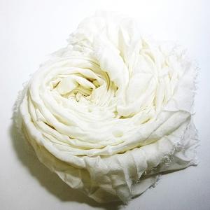 Faliero Sarti カシミア混 ストール マフラー シワ加工 ホワイト