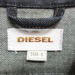 DIESEL 美品 JHIMA デニム ジャケット ステッチ メタルボタン メタルロゴ 濃紺 S 0512
