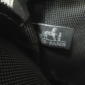 HERMES エールラインPM ハンドバッグ キャンバス グレー