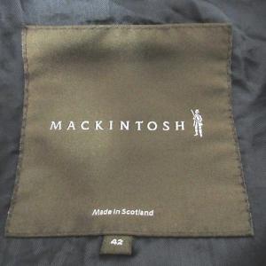 MACKINTOSH 国内正規品 ステンカラーコート ジャケット 羽織り 上着 比翼 無地 銀ボタン 銀釦 ブラック系