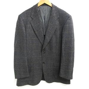 CLASSIQUE テーラードジャケット ブレザー チェック 背抜き グレー