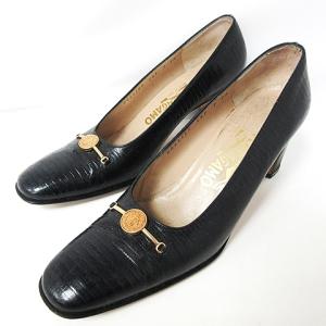 CAUTA ハイヒール パンプス コインビット 装飾 チャンキーヒール スクエアトゥ ブラック