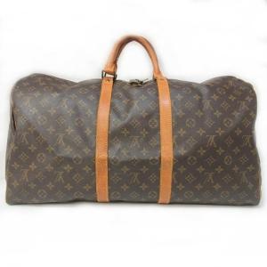 LOUIS VUITTON M41424 ヴィンテージ キーポル55 モノグラム ボストンバッグ 茶