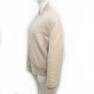 GIVENCHY ブルゾン スタジャン ウール ジャケット リブ切替 ベージュ 34 約XS?S 0627 IBO24