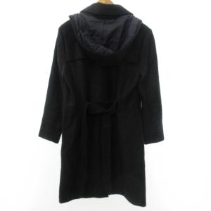 A.P.C. ステンカラーコート ロングコート ウール フーディー ジャケット ベルト ブラック XS