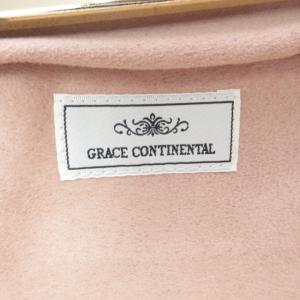 GRACE CONTINENTAL 2WAY チェーンショルダーバッグ クラッチバッグ スパンコール がま口 ゴールド金具 ベージュ