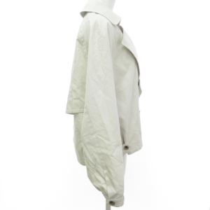 GRACE CONTINENTAL トレンチコート ジャケット ダブルブレスト 2B ショート丈 アイボリー系 36 約S相当 IBO25 0803