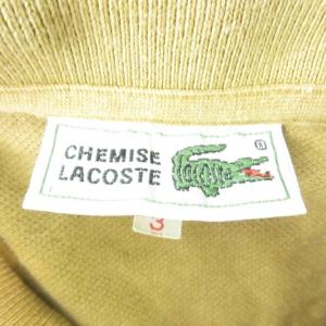 LACOSTE レアカラー ヴィンテージ ポロシャツ Tシャツ 半袖 L1212 ワンポイント ロゴ マスタード