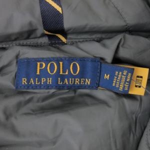 POLO RALPH LAUREN タグ付き パッカブルジャケット ブルゾン 中綿 ナイロン ポニーロゴ 刺繍 スタンドカラー グリーン系 緑 M IBO25