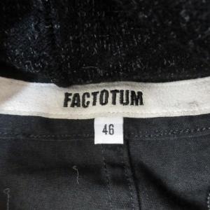FACTOTUM モッズコート ジャケット ライナー付き コットン ロゴワッペン スタンドカラー ブラック系 46 約XL相当 IBO25