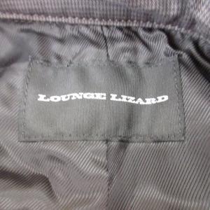 LOUNGE LIZARD ステンカラーコート ジャケット コットン 格子柄 チャコールグレー 2