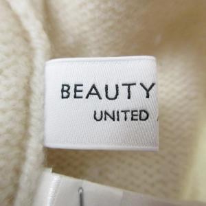 BEAUTY&YOUTH UNITED ARROWS ニット セーター タートルネック 長袖 カシミヤ混 ウール ホワイト