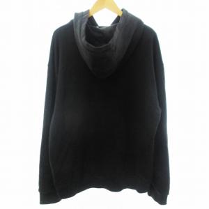 GIVENCHY 18AW パーカー フーディー スウェット 長袖 コットン ヴィンテージロゴ プリント 大きいサイズ ブラック 黒 XXL