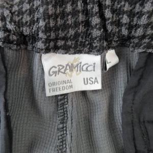 GRAMiCCi 近年モデル クライミンパンツ ナローパンツ GMP-19F1138 格子柄 グレー 黒