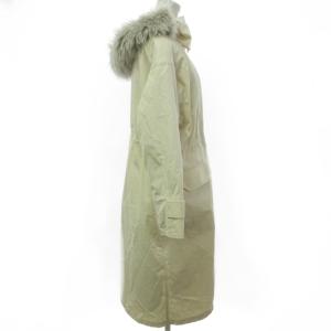 GRACE CONTINENTAL 近年モデル ライナー付モッズコート ミリタリージャケット 中綿 ファー スタンドカラー アイボリー系 白 36 約S相当 IBO26