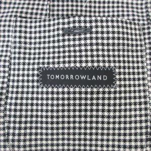 TOMORROWLAND テーラードジャケット ダブルブレスト 3B サイドベンツ ギンガムチェック柄 ブラック ホワイト