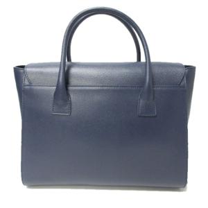 FURLA メトロポリス サッチェル 2WAY ショルダーバッグ ハンドバッグ レザー 紺 ネイビー 0902