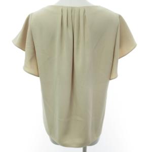 Noble タグ付 ブラウス 2枚セット シャツ カットソー 無地 半袖 ベージュ ホワイト