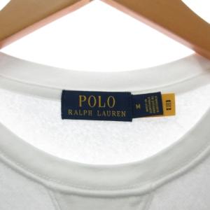 POLO RALPH LAUREN 近年モデル ポロベア トレーナー Vガゼット スウェット カットソー 長袖 ホワイト M