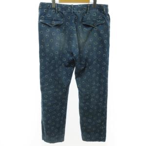 RRL デニムパンツ ワークパンツ ジーンズ 馬蹄 蹄鉄柄 総柄 ボタンフライ インディゴブルー 34×32 175