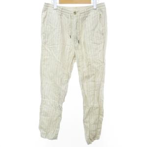 近年モデル イージーパンツ ウォバッシュ ストライプ TAILORED SLIM FIT 国内正規 ゴムウエスト 白 ホワイト