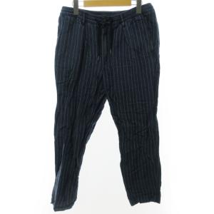 近年モデル リネン イージーパンツ ウォバッシュ ストライプ WABASH ゴムウエスト 国内正規 ネイビー 白 M 0831