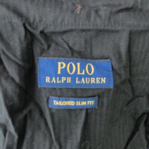 POLO RALPH LAUREN 近年モデル リネン イージーパンツ ウォバッシュ ストライプ WABASH ゴムウエスト 国内正規 ネイビー 白 M 0831