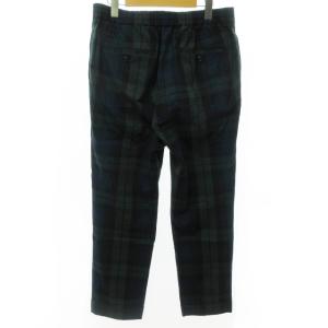 POLO RALPH LAUREN 美品 ブラックウォッチ イージーパンツ シアサッカー チェック タック テーパードパンツ ゴムウエスト グリーン 黒 紺 34×33