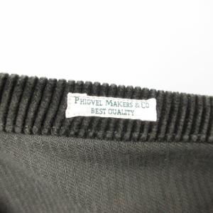 PHIGVEL MAKERS & Co. 20AW オーバーオール コーデュロイ 太畝 コットン グレー 3 L