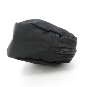 PRADA ミニポーチ 小物入れ ロゴ 三角プレート ナイロン ブラック 0917