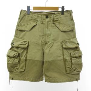 ミリタリー カーゴショーツ ハーフパンツ コットン キャンバス ベージュ系 29 0907