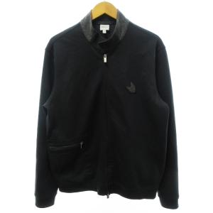 ブルゾン ジャケット スタンドカラー ワンポイント 切替 ネイビー