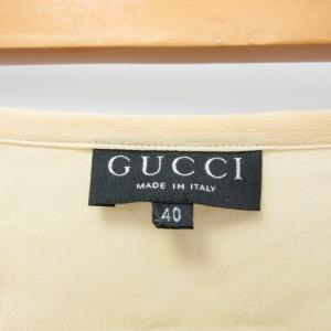 GUCCI トムフォード期 ヴィンテージ シルク混 ラップスカート ベージュ 40