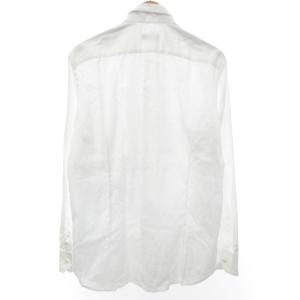 ETRO ドレスシャツ ワイシャツ 長袖 ホリゾンタルカラー カッタウェイ 総柄 ホワイト 41