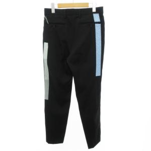 FACETASM タグ付 21SS BARCODE PRINT TROUSERS パンツ テーパードスラックス バーコードプリント ウール ブラック系