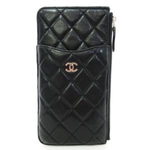 AP0225 マトラッセ クラシックポーチ スマホケース ココマーク レザー ブラック