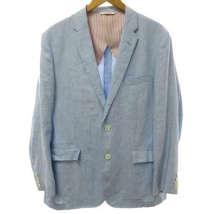 BAIRD MCNUTT社 IRISH LINEN 近年モデル 美品 リネン テーラードジャケット ブレザー ピンドット 水色
