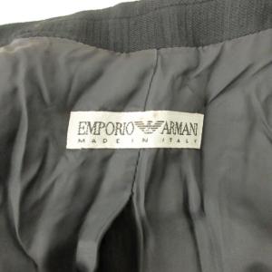 EMPORIO ARMANI シングルスーツ セットアップ 上下 1B ノーベント 総裏地 シャドーストライプ柄 ネイビー系 40 約M相当 1022