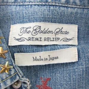 REMI RELIEF B'2nd別注 スタッズ ネイティブカスタム ウエスタンデニムシャツ バック刺繍 インディゴブルー