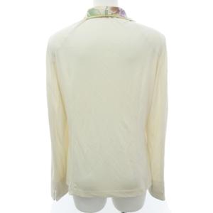 LEONARD FASHION テーラードジャケット ブレザー 切替 花柄 ストレッチ 1B ベージュ L IBO27 1001